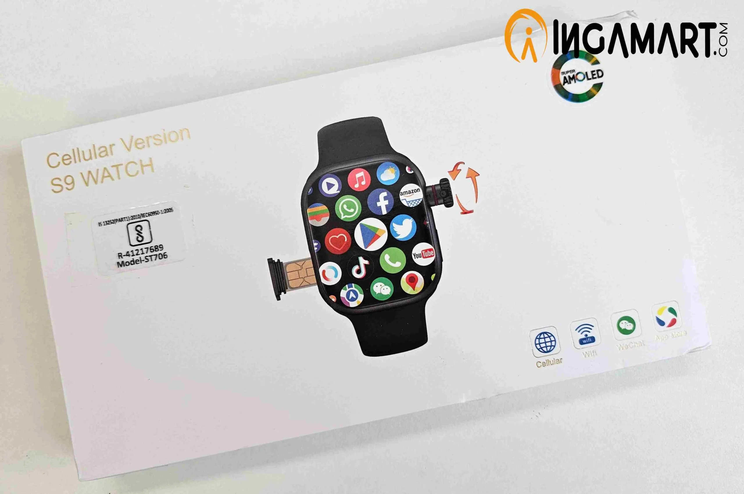 S16 4G Android SmartWatch 90h AMOLED Display Telescopic 180 CAMERA ingamart.com