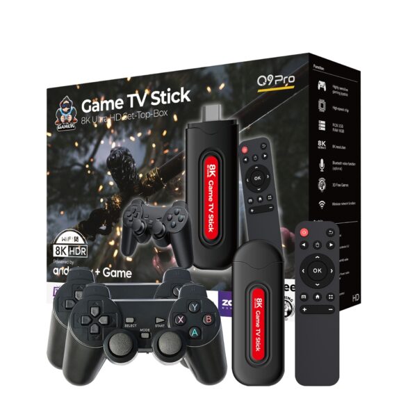 4K Ultra HD Set-Top-Box | 30,000+ Classic Games | 64GB | Dual Wireless Controllers | 4K HDMI Plug & Play Console